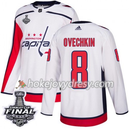 Pánské Hokejový Dres Washington Capitals Alex Ovechkin 8 2018 Stanley Cup Final Patch Adidas Bílá Authentic